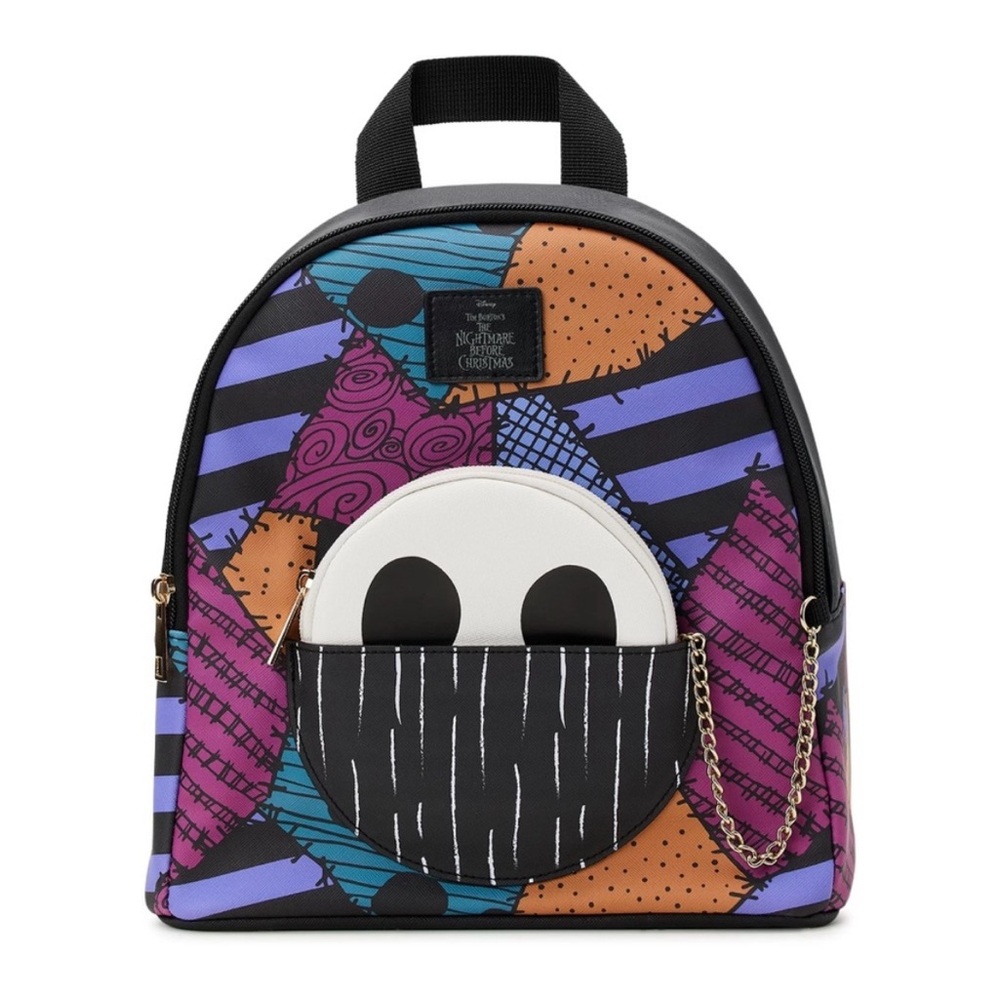 Nightmare before Christmas female graphic mini backpack, multi-color